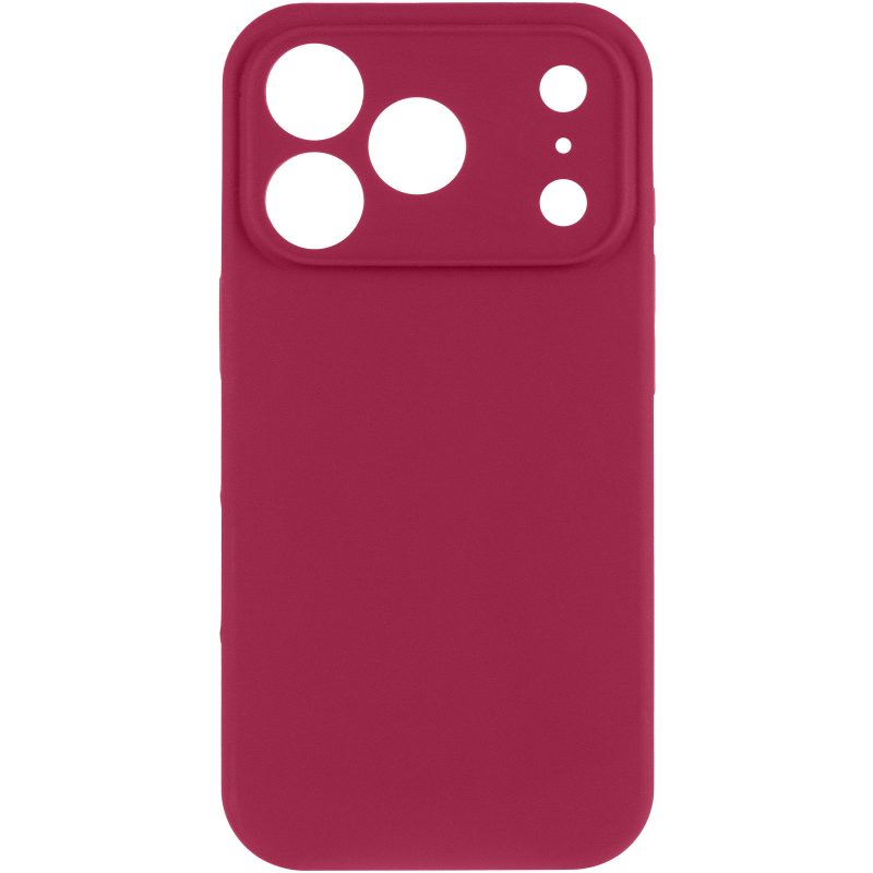 Чехол Silk Full Camera Protective (AA) NO LOGO для Apple iPhone 17 Pro Max / 18 Pro Max (6.9"), Красный / Rose Red 1, Силикон, купить оптом с доставкой