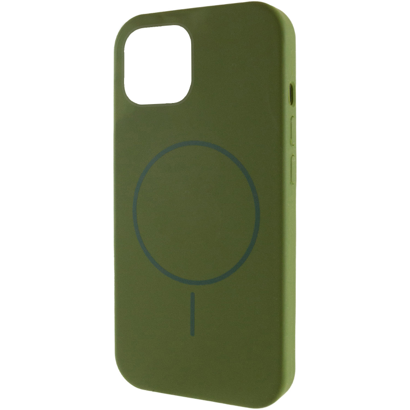 Чохол Silk Full Protective (AA) NO LOGO with Magnetic Fit для Apple iPhone 11 (6.1"), Зелений / Dark Olive, Силікон, купити оптом з доставкою