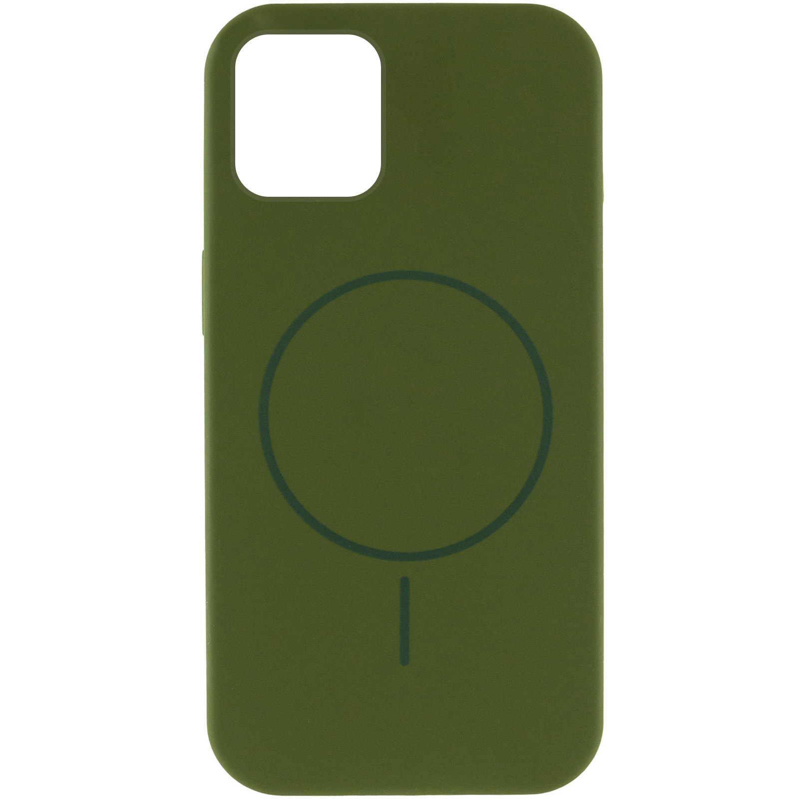 Чохол Silk Full Protective (AA) NO LOGO with Magnetic Fit для Apple iPhone 11 (6.1"), Зелений / Dark Olive 1, Силікон, купити оптом з доставкою
