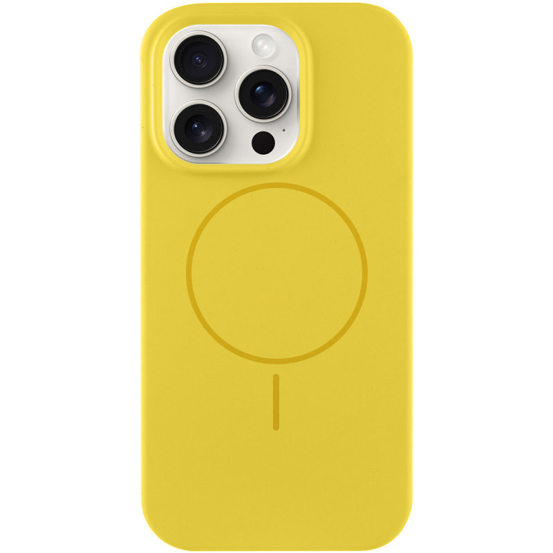 Чохол Silk Full Protective (AA) NO LOGO with Magnetic Fit для Apple iPhone 13 Pro (6.1"), Жовтий / Yellow, Силікон, купити оптом з доставкою