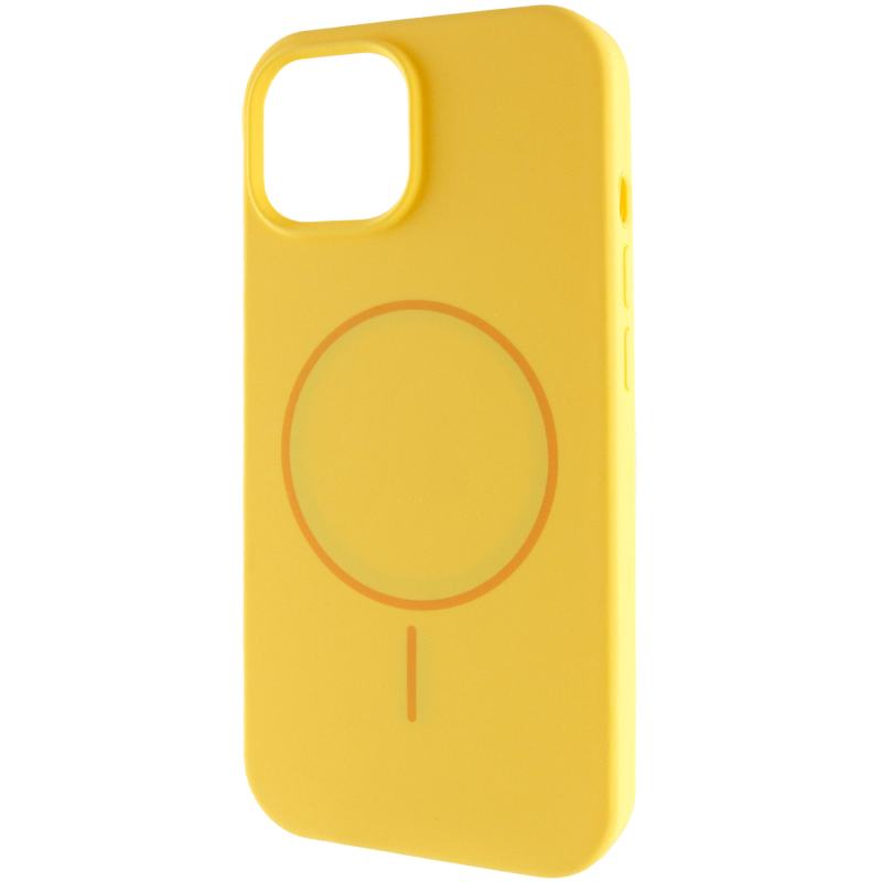 Чохол Silk Full Protective (AA) NO LOGO with Magnetic Fit для Apple iPhone 13 (6.1"), Жовтий / Yellow, Силікон, купити оптом з доставкою