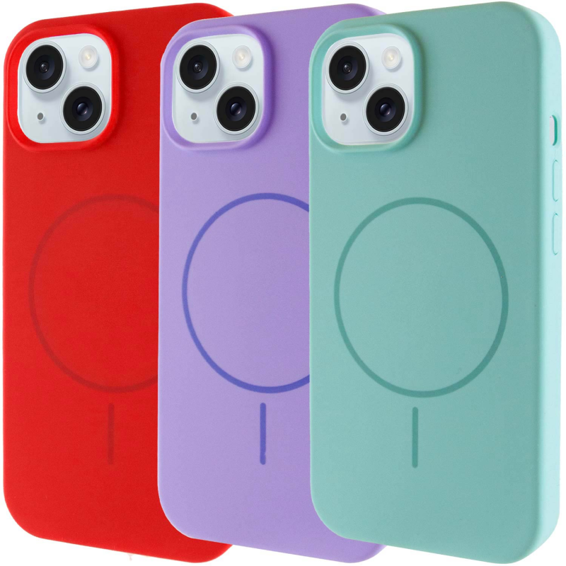 Чохол Silk Full Protective (AA) NO LOGO with Magnetic Fit для Apple iPhone 15 (6.1"), Силікон, купити оптом з доставкою