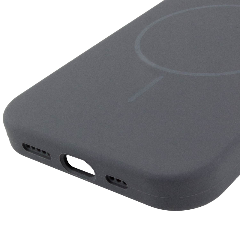 Чохол Silk Full Protective (AA) NO LOGO with Magnetic Fit для Apple iPhone 15 (6.1"), Сірий / Dark Gray 4, Силікон, купити оптом з доставкою