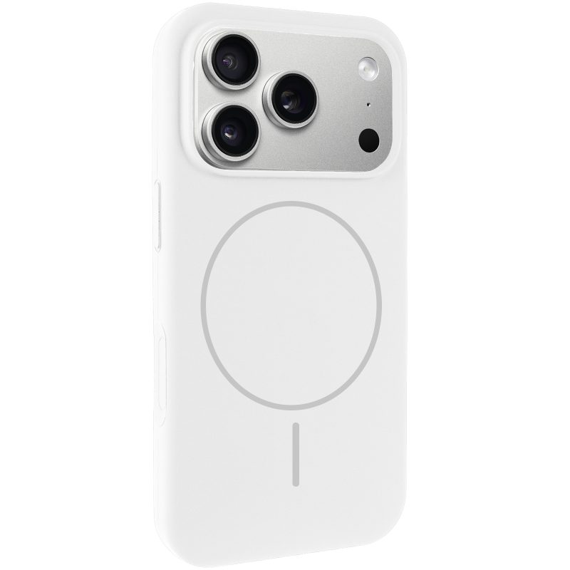 Чохол Silk Full Protective (AA) NO LOGO with Magnetic Fit для Apple iPhone 17 Pro / 18 Pro (6.3"), Білий / White, Силікон, купити оптом з доставкою