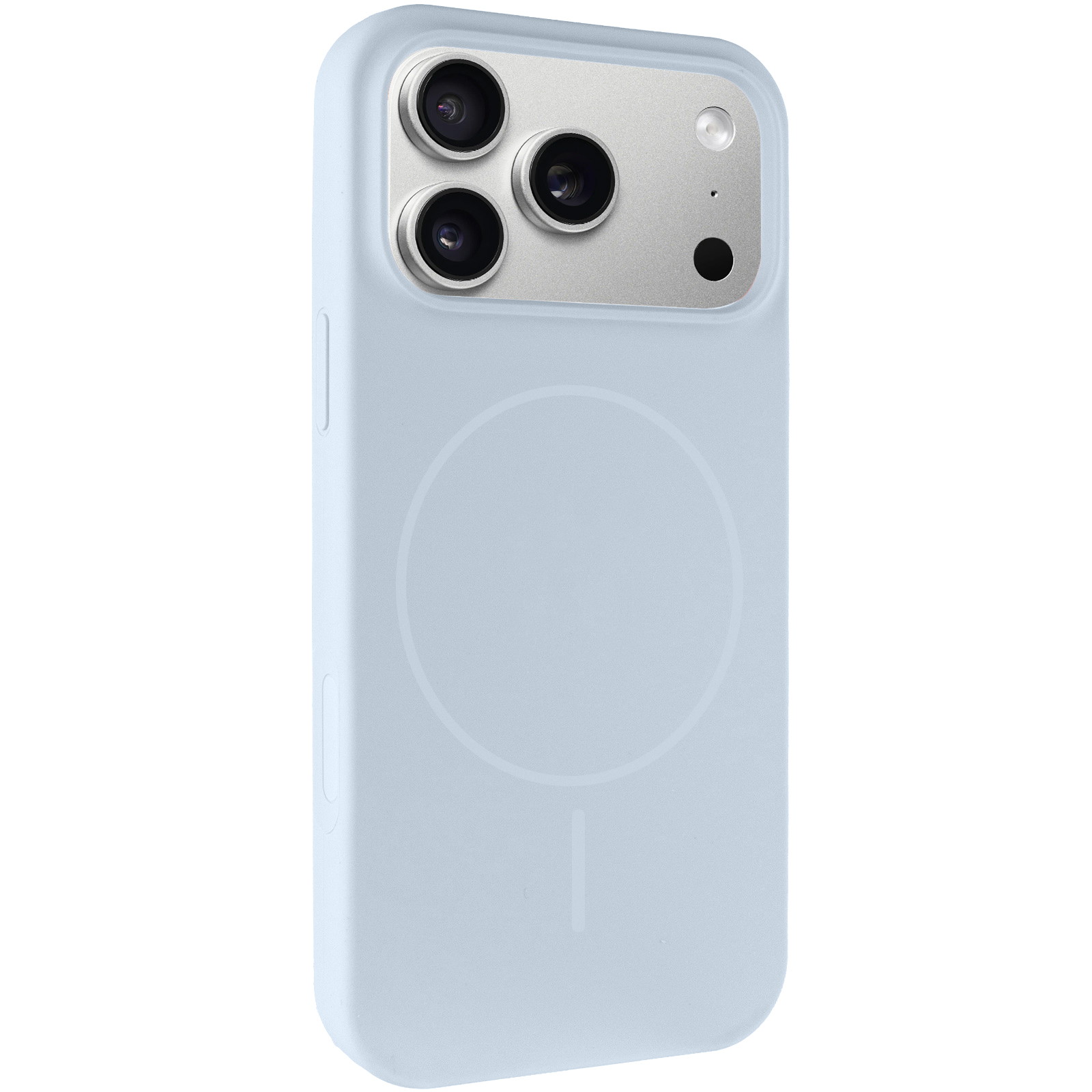 Чехол Silk Full Protective (AA) NO LOGO with Magnetic Fit для Apple iPhone 17 Pro / 18 Pro (6.3"), Голубой / Sky Blue, Силикон, купить оптом с доставкой