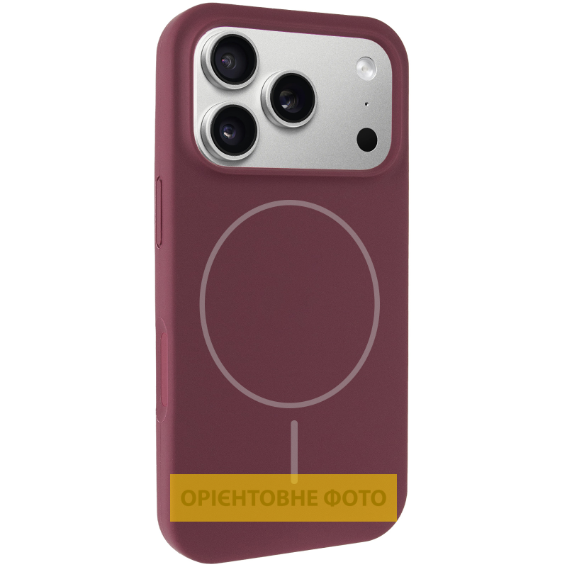 Чохол Silk Full Protective (AA) NO LOGO with Magnetic Fit для Apple iPhone 17 Pro (6.3"), Бордовий / Plum, Силікон, купити оптом з доставкою