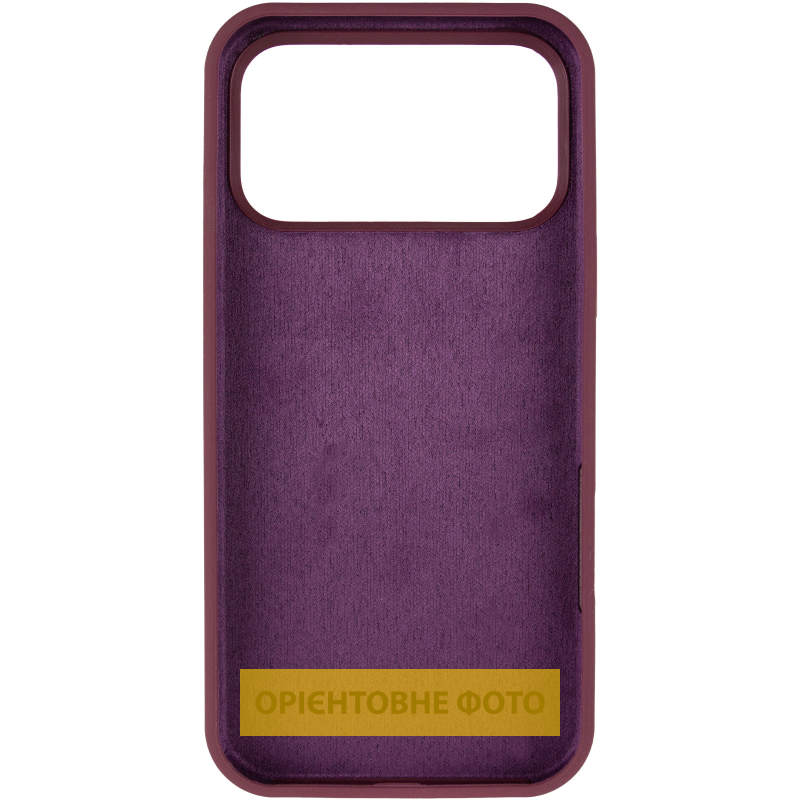 Чохол Silk Full Protective (AA) NO LOGO with Magnetic Fit для Apple iPhone 17 Pro (6.3"), Бордовий / Plum 1, Силікон, купити оптом з доставкою