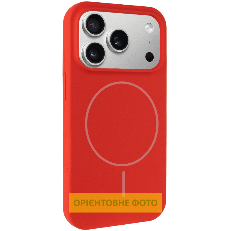 Чохол Silk Full Protective (AA) NO LOGO with Magnetic Fit для Apple iPhone 17 Pro (6.3"), Червоний / Red, Силікон, купити оптом з доставкою