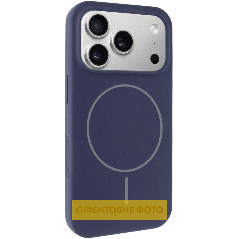 Чохол Silk Full Protective (AA) NO LOGO with Magnetic Fit для Apple iPhone 17 Pro (6.3"), Темно-синій / Midnight blue, Силікон, купити оптом з доставкою