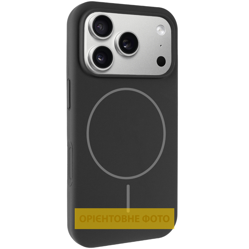 Чохол Silk Full Protective (AA) NO LOGO with Magnetic Fit для Apple iPhone 17 Pro (6.3"), Чорний / Black, Силікон, купити оптом з доставкою