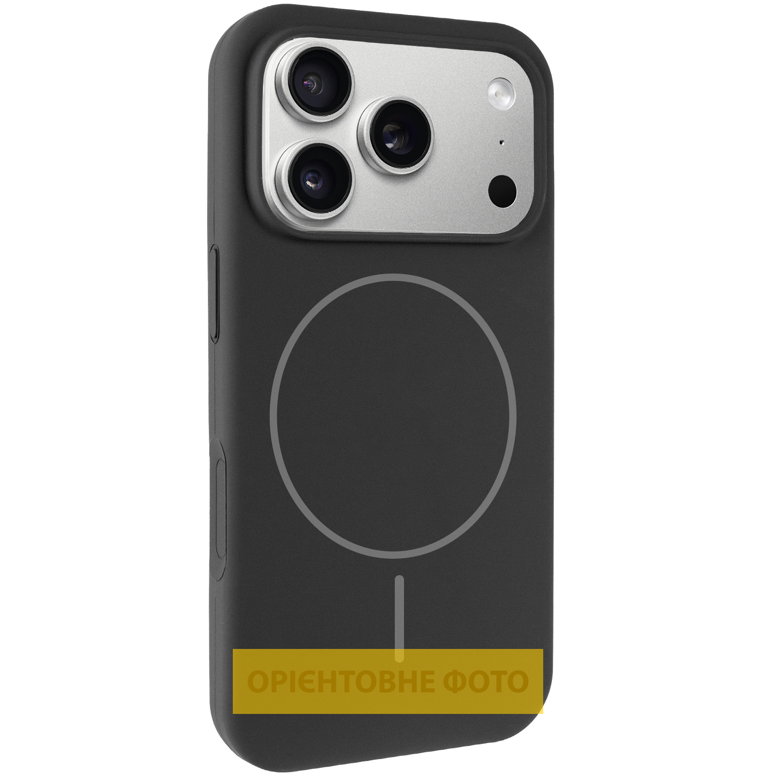 Чохол Silk Full Protective (AA) NO LOGO with Magnetic Fit для Apple iPhone 17 Pro (6.3"), Чорний / Black, Силікон, купити оптом з доставкою