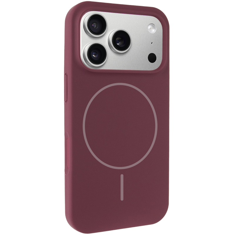 Чохол Silk Full Protective (AA) NO LOGO with Magnetic Fit для Apple iPhone 17 Pro Max / 18 Pro Max, Бордовий / Plum, Силікон, купити оптом з доставкою