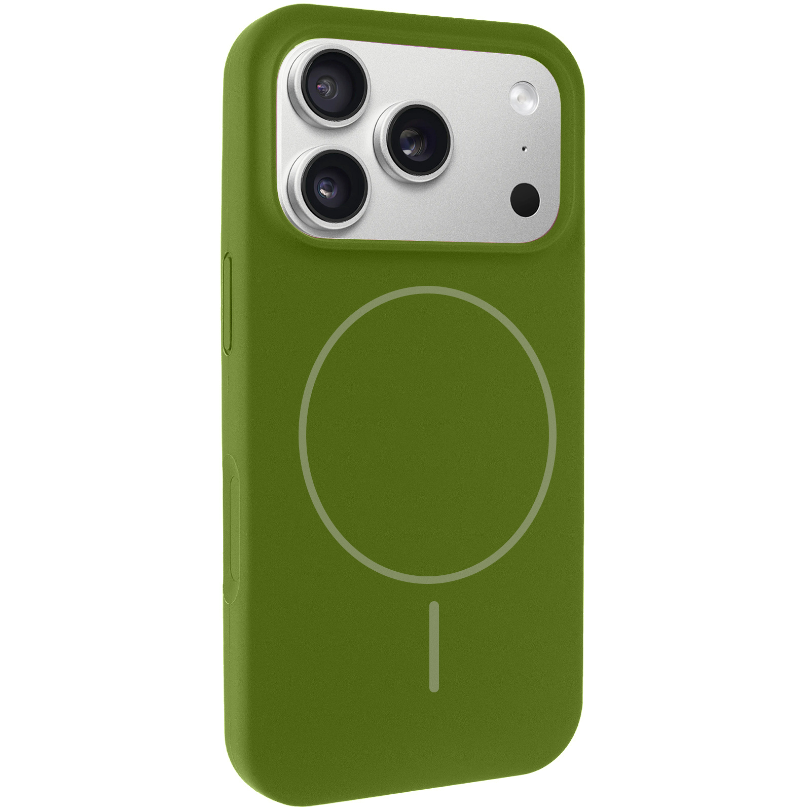 Чохол Silk Full Protective (AA) NO LOGO with Magnetic Fit для Apple iPhone 17 Pro Max / 18 Pro Max, Зелений / Dark Olive, Силікон, купити оптом з доставкою