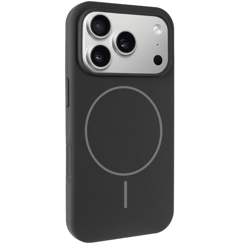 Чохол Silk Full Protective (AA) NO LOGO with Magnetic Fit для Apple iPhone 17 Pro Max / 18 Pro Max, Чорний / Black, Силікон, купити оптом з доставкою