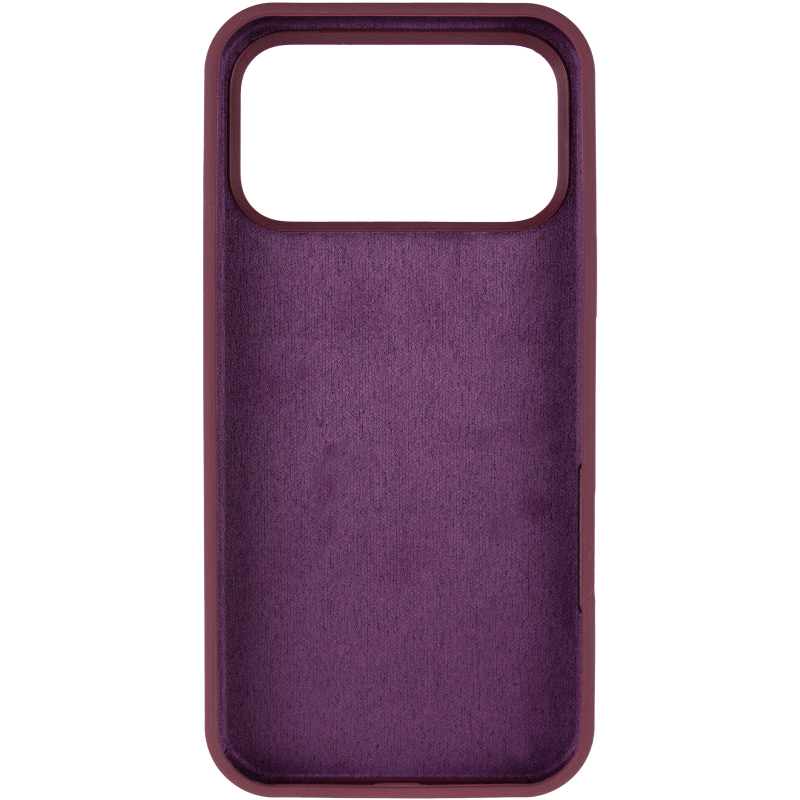 Чохол Silk Full Protective (AA) NO LOGO with Magnetic Fit для Apple iPhone 17 Pro Max (6.9"), Бордовий / Plum 1, Силікон, купити оптом з доставкою