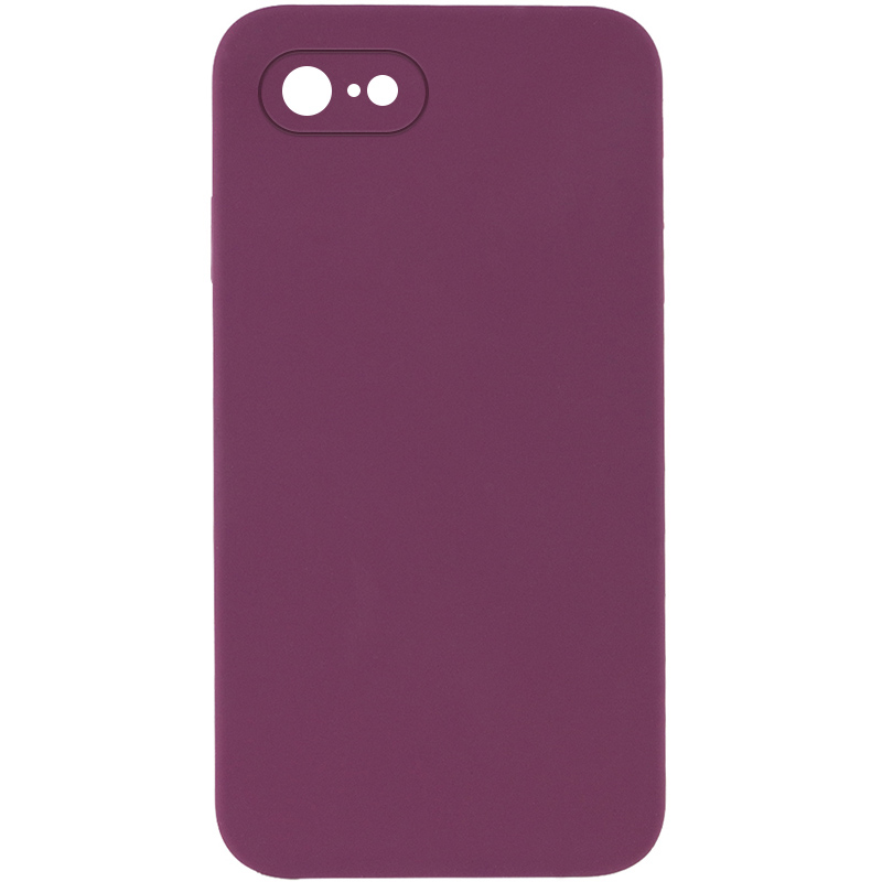 Чехол Silk Square Full Camera Protective (AA) NO LOGO для Apple iPhone 7/8/SE (2020) (4.7"), Бордовый / Maroon, Силикон, купить оптом с доставкой