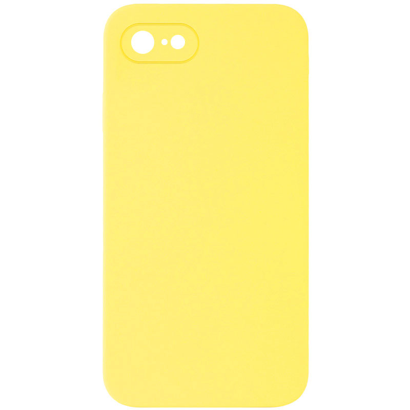 Чехол Silk Square Full Camera Protective (AA) NO LOGO для Apple iPhone 7/8/SE (2020) (4.7"), Желтый / Yellow, Силикон, купить оптом с доставкой