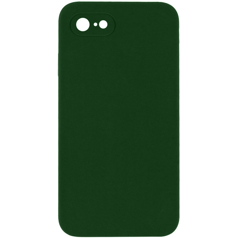 Чехол Silk Square Full Camera Protective (AA) NO LOGO для Apple iPhone 7/8/SE (2020) (4.7"), Зеленый / Army green, Силикон, купить оптом с доставкой