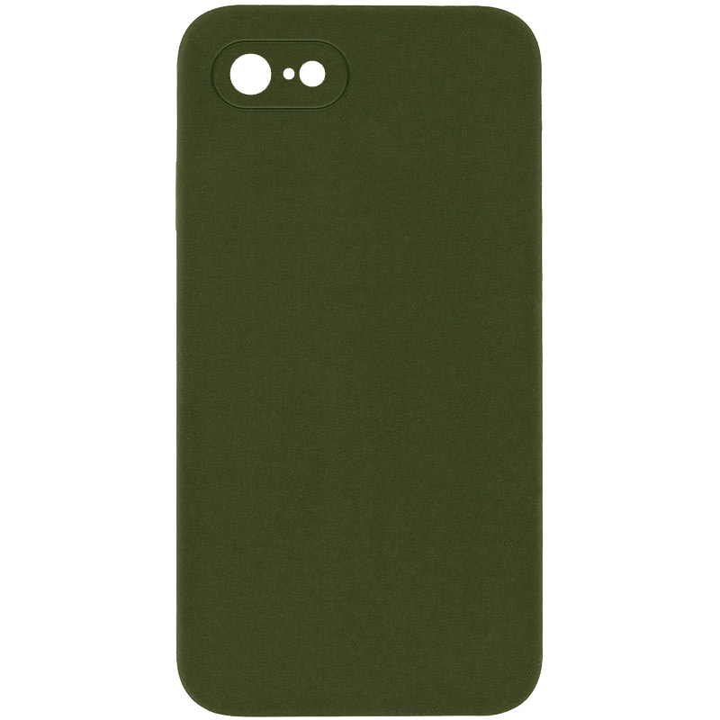 Чехол Silk Square Full Camera Protective (AA) NO LOGO для Apple iPhone 7/8/SE (2020) (4.7"), Зеленый / Dark Olive, Силикон, купить оптом с доставкой
