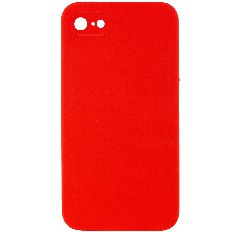 Чехол Silk Square Full Camera Protective (AA) NO LOGO для Apple iPhone 7/8/SE (2020) (4.7"), Красный / Red, Силикон, купить оптом с доставкой