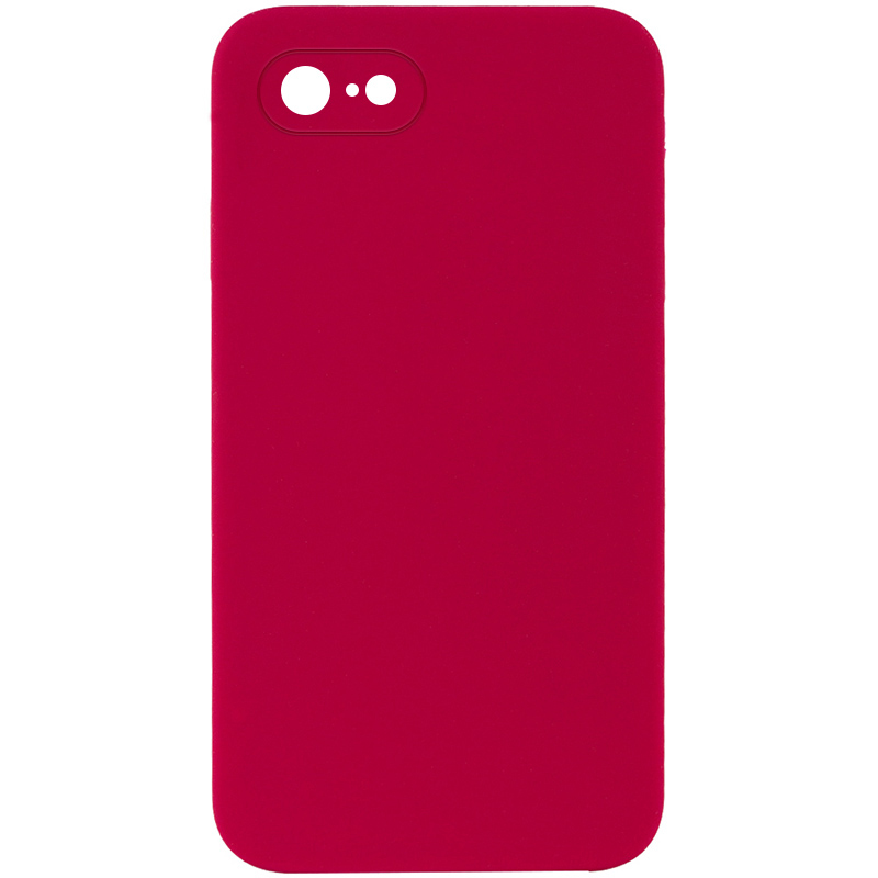 Чехол Silk Square Full Camera Protective (AA) NO LOGO для Apple iPhone 7/8/SE (2020) (4.7"), Красный / Rose Red, Силикон, купить оптом с доставкой