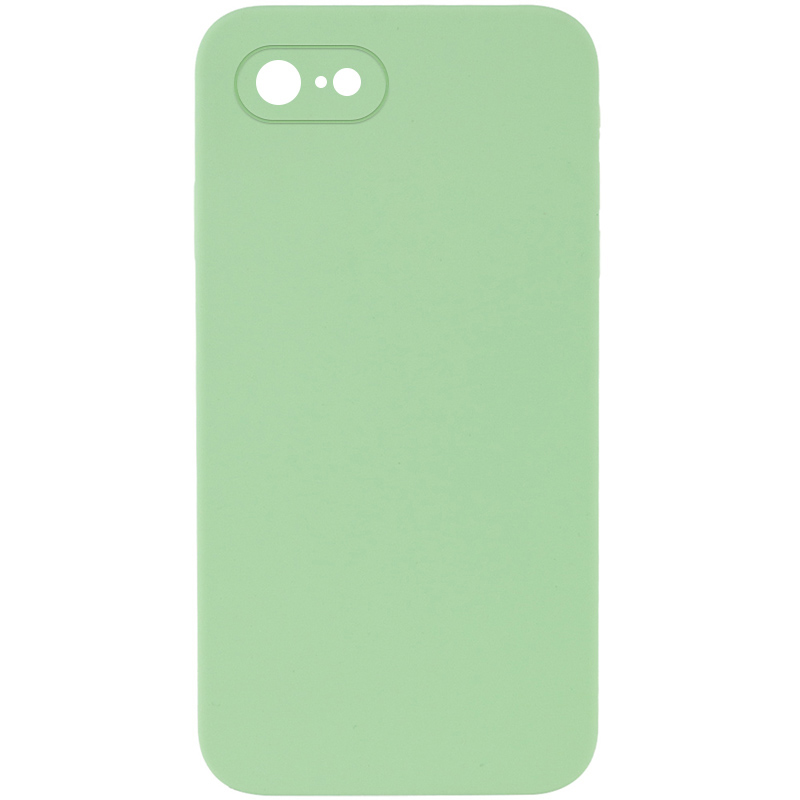 Чехол Silk Square Full Camera Protective (AA) NO LOGO для Apple iPhone 7/8/SE (2020) (4.7"), Мятный / Mint, Силикон, купить оптом с доставкой