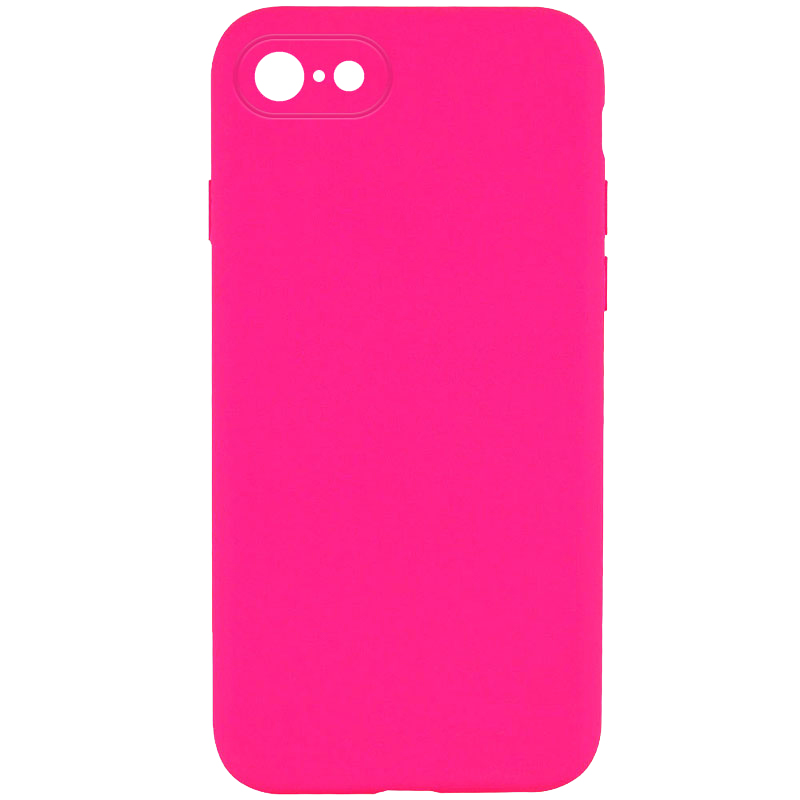 Чехол Silk Square Full Camera Protective (AA) NO LOGO для Apple iPhone 7/8/SE (2020) (4.7"), Розовый / Barbie pink, Силикон, купить оптом с доставкой
