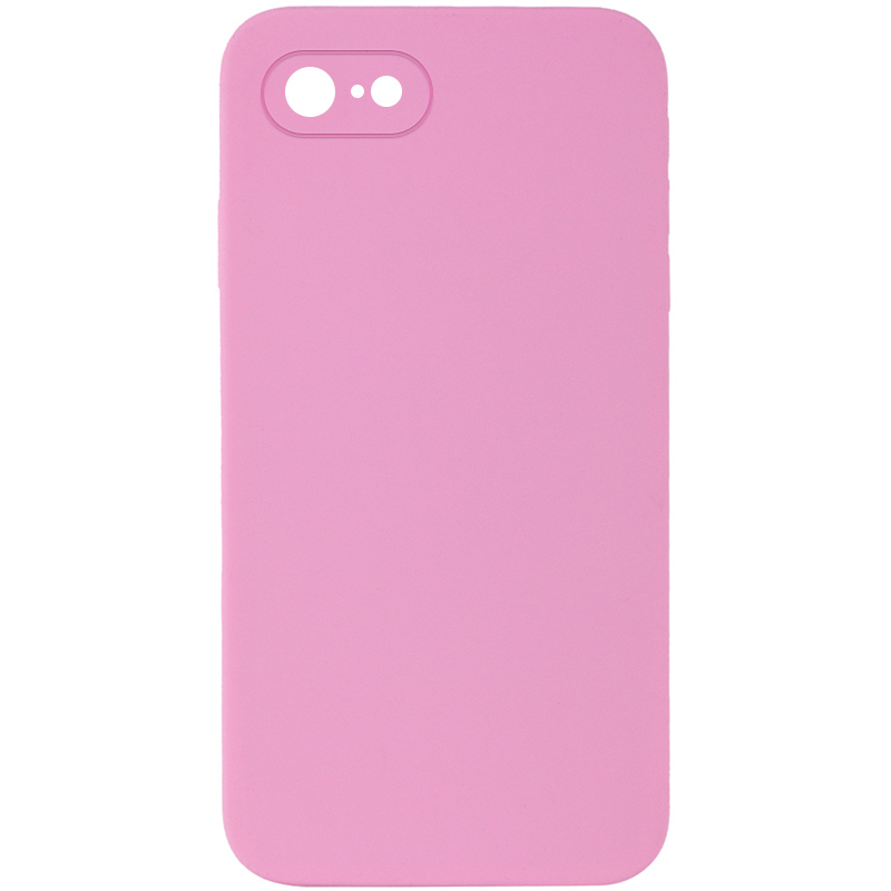 Чехол Silk Square Full Camera Protective (AA) NO LOGO для Apple iPhone 7/8/SE (2020) (4.7"), Розовый / Light pink, Силикон, купить оптом с доставкой