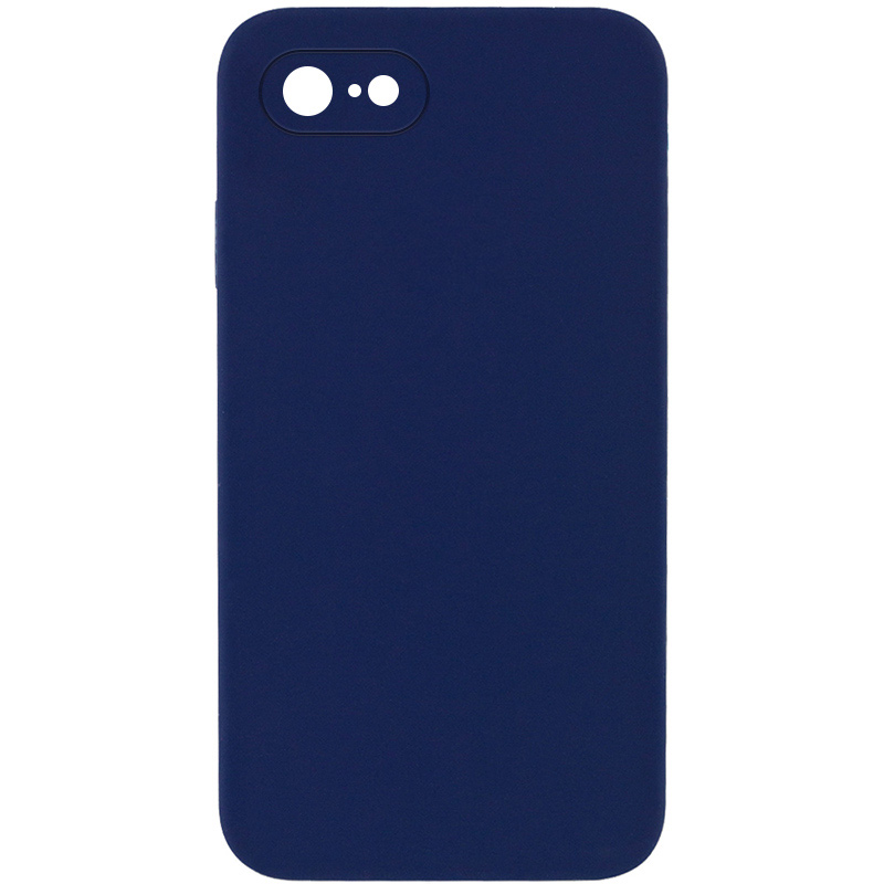 Чехол Silk Square Full Camera Protective (AA) NO LOGO для Apple iPhone 7/8/SE (2020) (4.7"), Темно-синий / Midnight blue, Силикон, купить оптом с доставкой