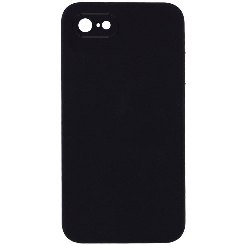 Чехол Silk Square Full Camera Protective (AA) NO LOGO для Apple iPhone 7/8/SE (2020) (4.7"), Черный / Black, Силикон, купить оптом с доставкой
