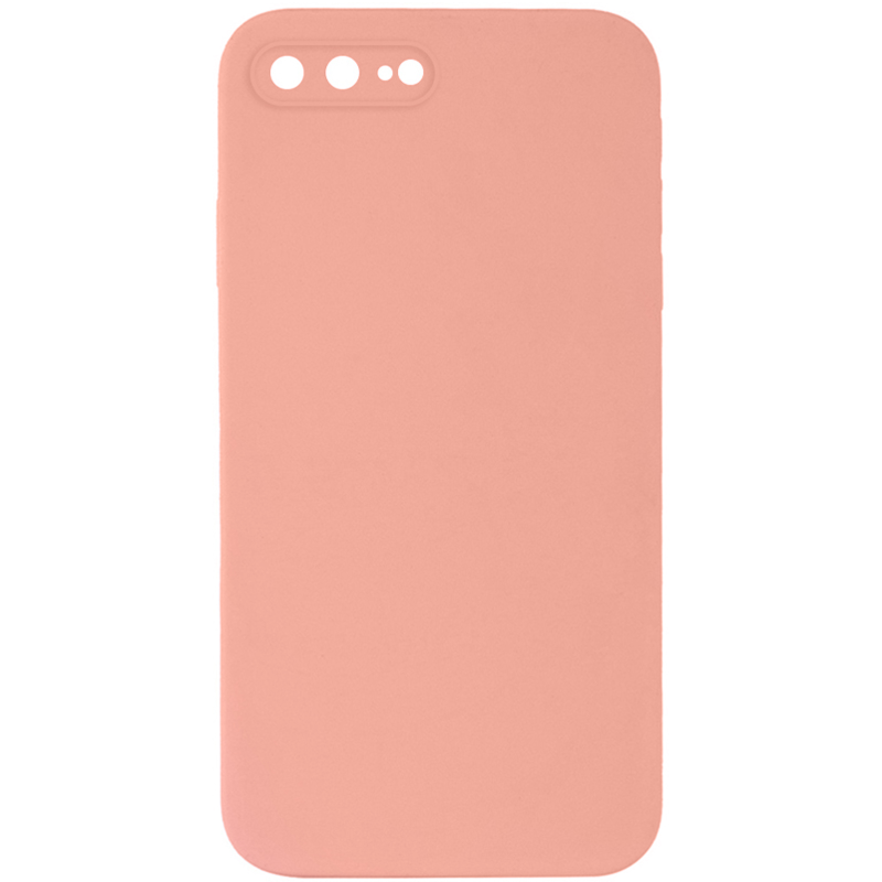 Чохол Silk Square Full Camera Protective (AA) NO LOGO для Apple iPhone 7 plus/8 plus (5.5"), Персиковий / Peach, Силікон, купити оптом з доставкою