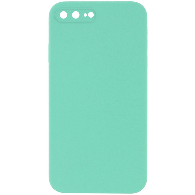 Чохол Silk Square Full Camera Protective (AA) NO LOGO для Apple iPhone 7 plus/8 plus (5.5"), Бірюзовий / Turquoise, Силікон, купити оптом з доставкою