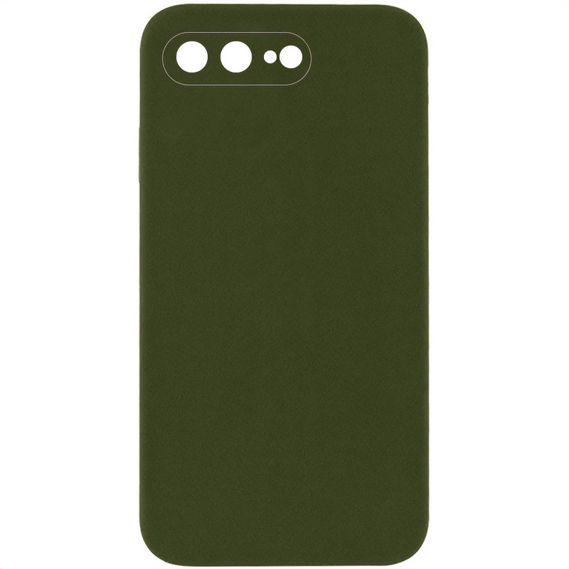 Чохол Silk Square Full Camera Protective (AA) NO LOGO для Apple iPhone 7 plus/8 plus (5.5"), Зелений / Dark Olive, Силікон, купити оптом з доставкою