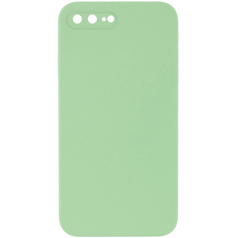 Чохол Silk Square Full Camera Protective (AA) NO LOGO для Apple iPhone 7 plus/8 plus (5.5"), М'ятний / Mint, Силікон, купити оптом з доставкою