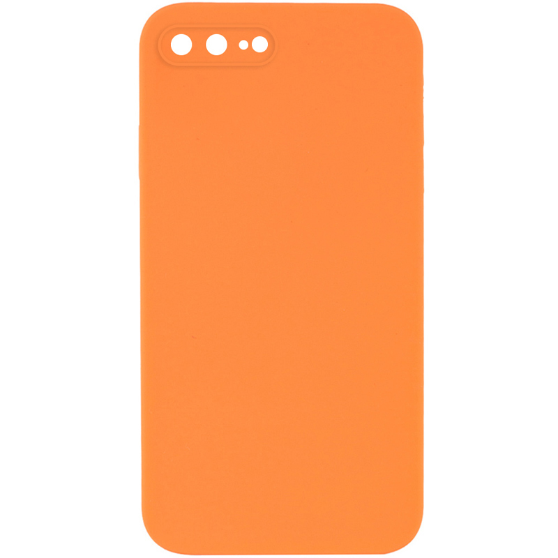 Чохол Silk Square Full Camera Protective (AA) NO LOGO для Apple iPhone 7 plus/8 plus (5.5"), Помаранчевий / Papaya, Силікон, купити оптом з доставкою