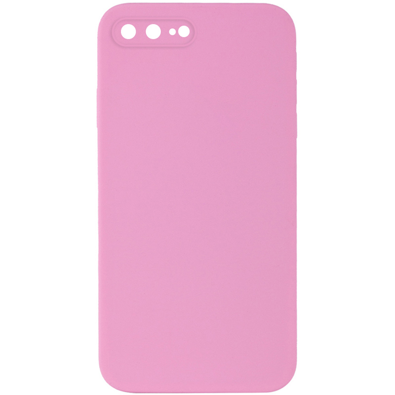 Чохол Silk Square Full Camera Protective (AA) NO LOGO для Apple iPhone 7 plus/8 plus (5.5"), Рожевий / Light pink, Силікон, купити оптом з доставкою