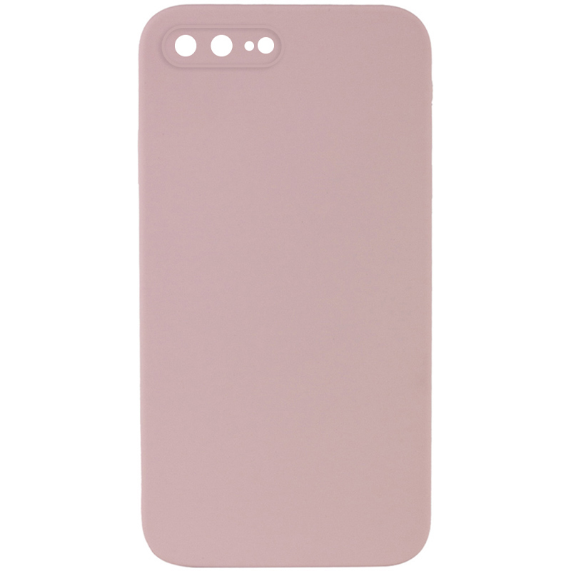 Чохол Silk Square Full Camera Protective (AA) NO LOGO для Apple iPhone 7 plus/8 plus (5.5"), Рожевий / Pink Sand, Силікон, купити оптом з доставкою