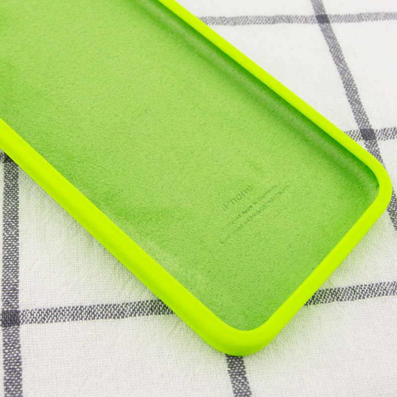 Чохол Silk Square Full Camera Protective (AA) NO LOGO для Apple iPhone 7 plus/8 plus (5.5"), Салатовий / Neon green 2, Силікон, купити оптом з доставкою