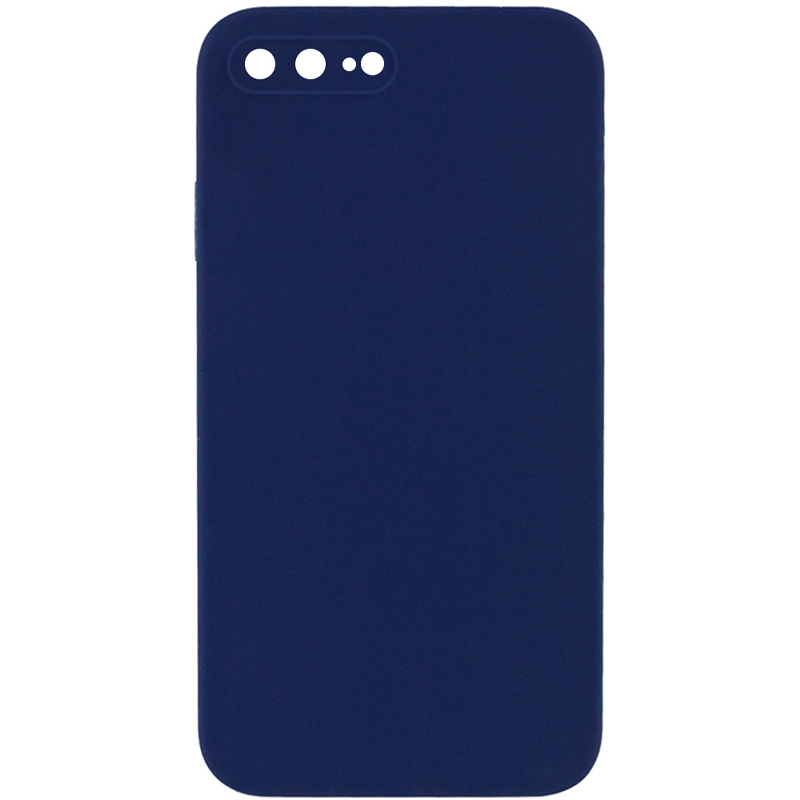 Чохол Silk Square Full Camera Protective (AA) NO LOGO для Apple iPhone 7 plus/8 plus (5.5"), Темно-синій / Midnight blue, Силікон, купити оптом з доставкою