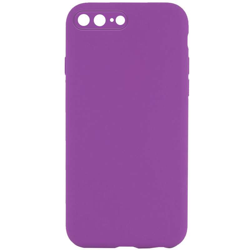 Чохол Silk Square Full Camera Protective (AA) NO LOGO для Apple iPhone 7 plus/8 plus (5.5"), Фіолетовий / Grape, Силікон, купити оптом з доставкою