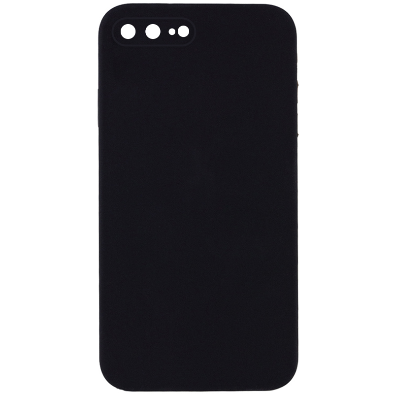Чохол Silk Square Full Camera Protective (AA) NO LOGO для Apple iPhone 7 plus/8 plus (5.5"), Чорний / Black, Силікон, купити оптом з доставкою