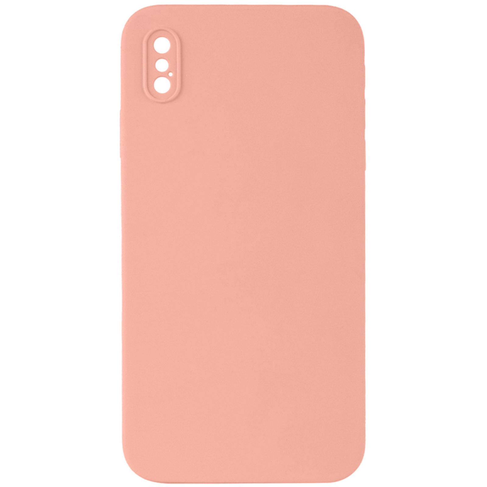Чехол Silk Square Full Camera Protective (AA) NO LOGO для Apple iPhone X / XS (5.8"), Персиковый / Peach, Силикон, купить оптом с доставкой