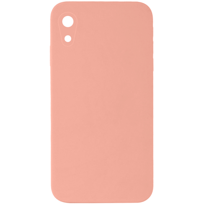 Чехол Silk Square Full Camera Protective (AA) NO LOGO для Apple iPhone XR (6.1"), Персиковый / Peach, Силикон, купить оптом с доставкой