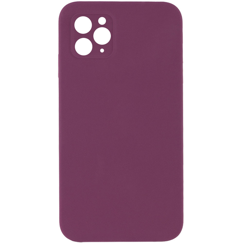 Чехол Silk Square Full Camera Protective (AA) NO LOGO для Apple iPhone 11 Pro (5.8"), Бордовый / Maroon, Силикон, купить оптом с доставкой