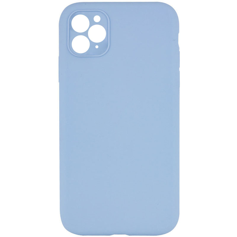 Чехол Silk Square Full Camera Protective (AA) NO LOGO для Apple iPhone 11 Pro (5.8"), Голубой / Lilac Blue, Силикон, купить оптом с доставкой