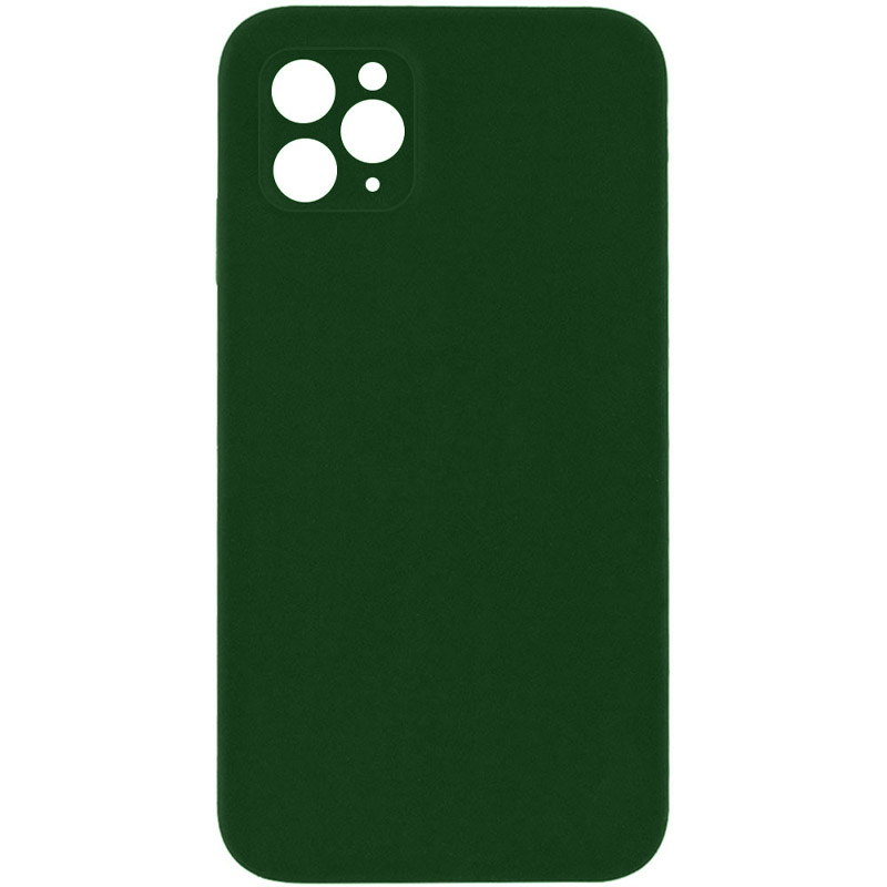 Чехол Silk Square Full Camera Protective (AA) NO LOGO для Apple iPhone 11 Pro (5.8"), Зеленый / Army green, Силикон, купить оптом с доставкой