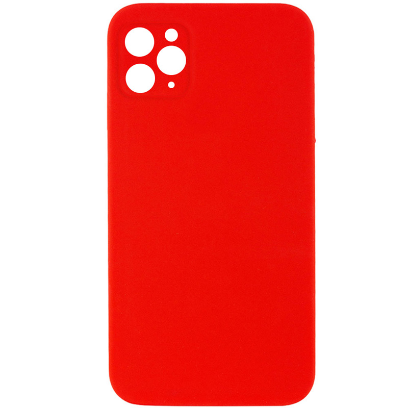 Чехол Silk Square Full Camera Protective (AA) NO LOGO для Apple iPhone 11 Pro (5.8"), Красный / Red, Силикон, купить оптом с доставкой