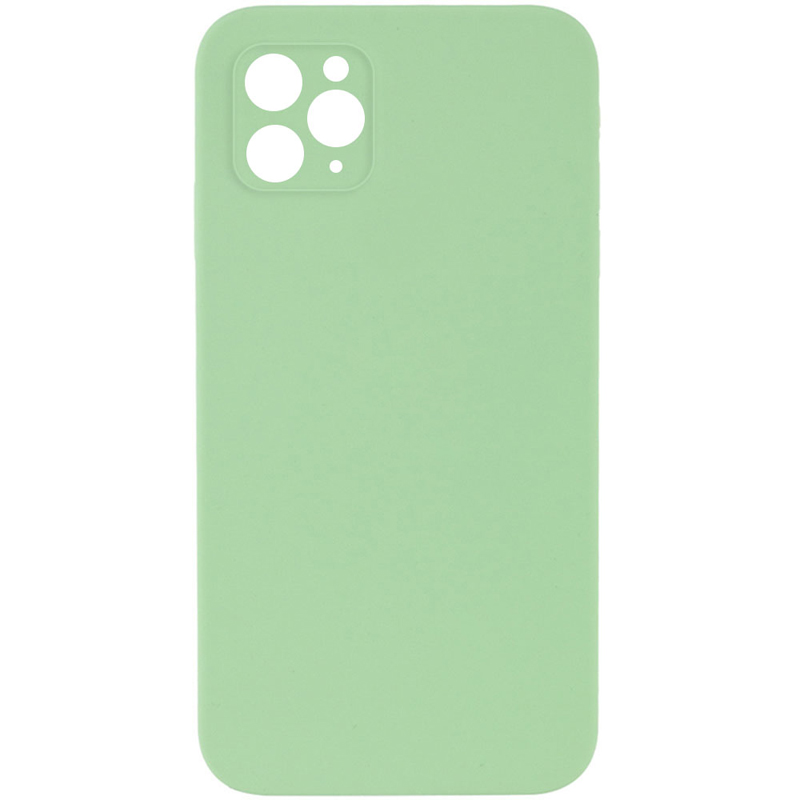 Чехол Silk Square Full Camera Protective (AA) NO LOGO для Apple iPhone 11 Pro (5.8"), Мятный / Mint, Силикон, купить оптом с доставкой