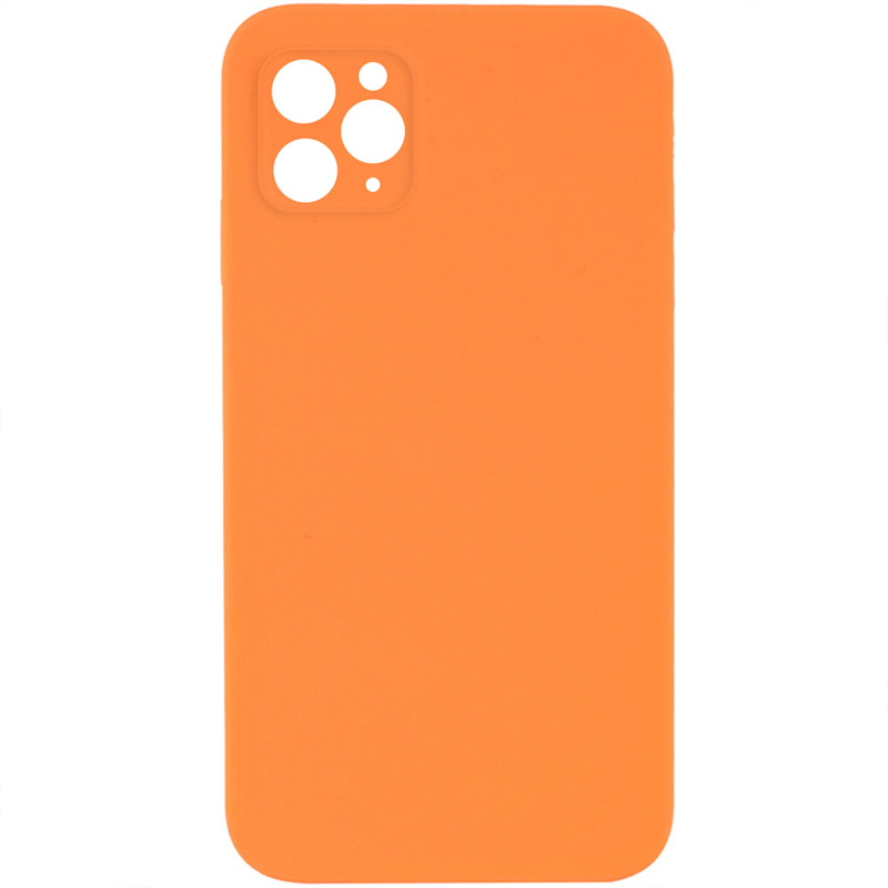 Чехол Silk Square Full Camera Protective (AA) NO LOGO для Apple iPhone 11 Pro (5.8"), Оранжевый / Papaya, Силикон, купить оптом с доставкой