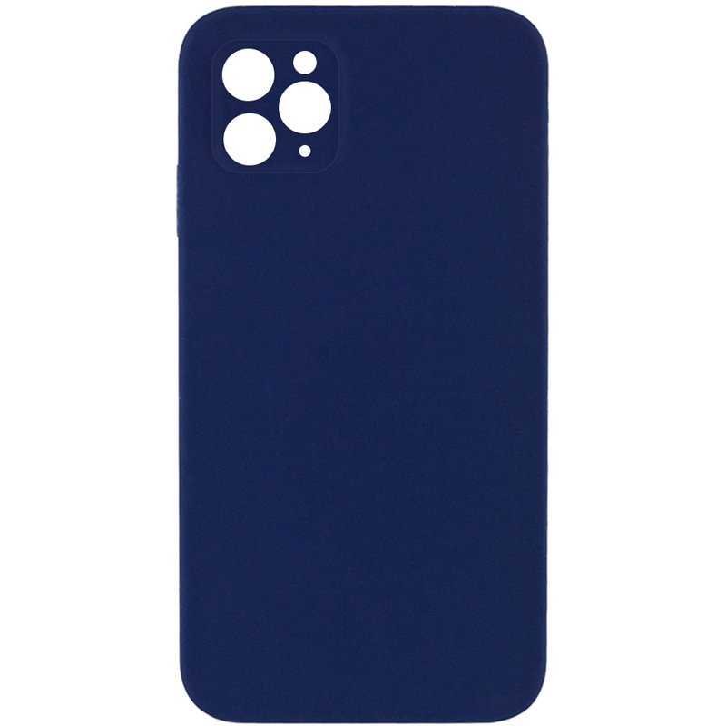 Чехол Silk Square Full Camera Protective (AA) NO LOGO для Apple iPhone 11 Pro (5.8"), Темно-синий / Midnight blue, Силикон, купить оптом с доставкой